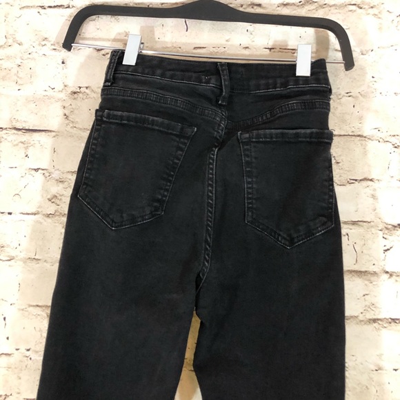 Black distressed high waist skinny jeans size 24 - Picture 2 of 9